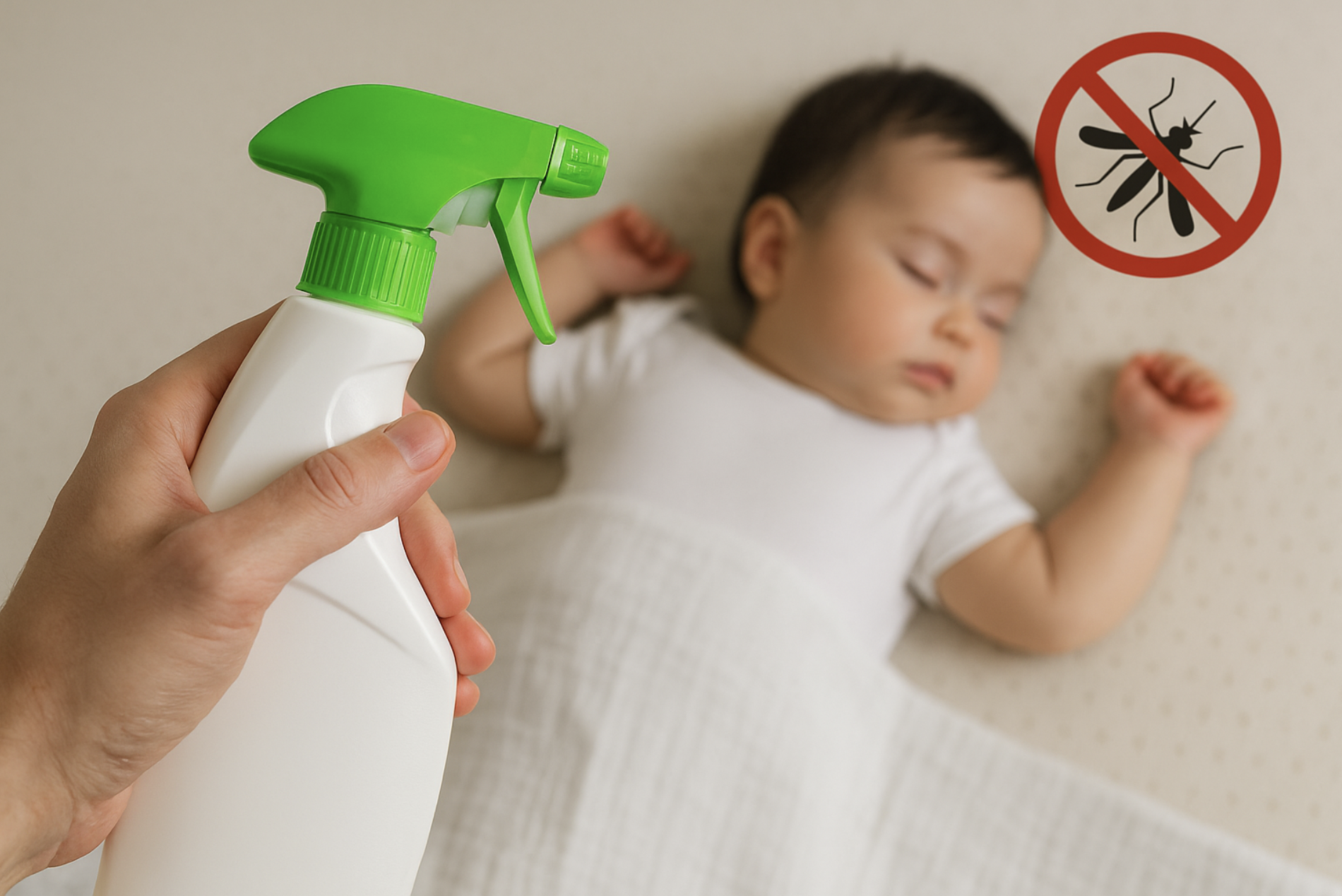 bébé protégé des moustiques